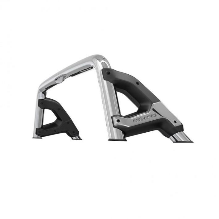BARRA ANTIVUELCO CROMADA MODELO K3 TOYOTA HILUX REVO 2016/2026 GREAT WALL POER 2020/2026 MITSUBISHI L200 2023 EN ADELANTE